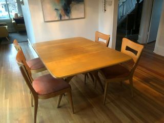 Heywood Wakefield Dining Table 8 Chairs - Table Recently Refinished