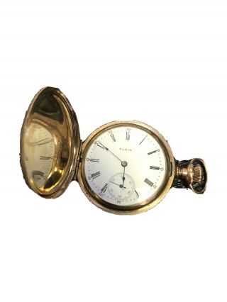 Vintage Ladies Elgin Pocket Watch 1 1/2” 20 Year Case