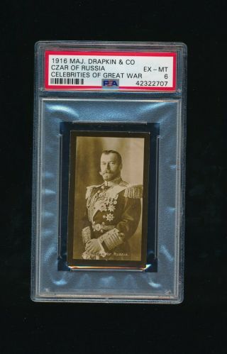 1916 Major Drapkin Celebrities Of Great War Czar Russia Psa 6 Nicholas Non Sport
