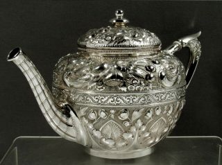 Gorham Sterling Tea Set  1879 PERSIAN PATTERN 5