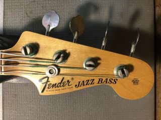 1975 Fender Jazz Bass w/OHSC Natural Vintage Electric Bass Guitar 4