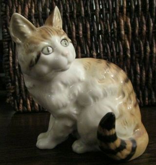 Vintage Hutschenreuther Selb Cat Figurine Kunstabteilung Germany - Antique