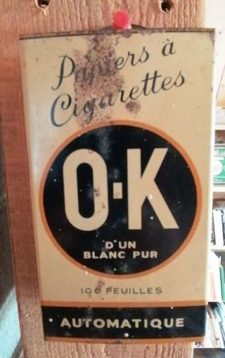 Ok Cigarette Paper Dispenser Tin Tobacco Cigar And Papers Box