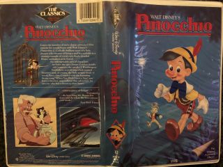 Vintage Rare Pinocchio Disney Classic Black Diamond Vhs,  239v