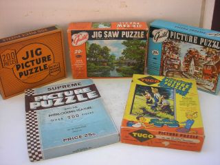 Vintage Jig - Saw Puzzles (set 5) Guild,  Tuco,  Supreme & Jig