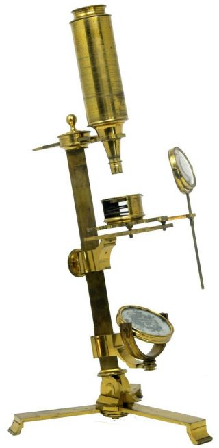 Antique Brass Universal Microscope By Benjamin Martin,  Ca.  1775
