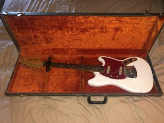 1965 Fender Mustang Vintage Guitar W/ Hardshell Case.  Refinished Paint.