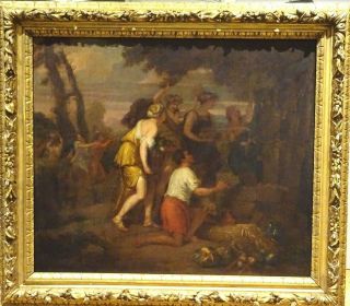 17th Century Italian Old Master Feast Of Bacchus Antique Oil Painting