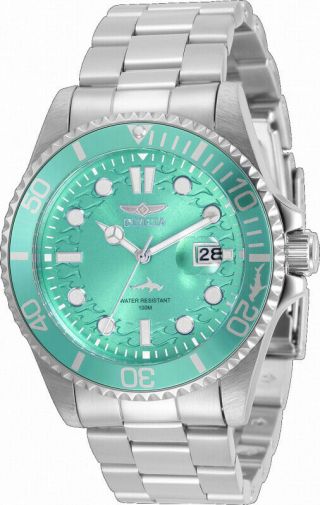 Invicta Pro Diver 43mm Quartz Stainless/green Dial Unisex Watch 32055