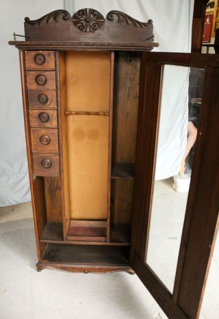 Antique Oak Gun Cabinet – Hudson – only 29 inches width 2