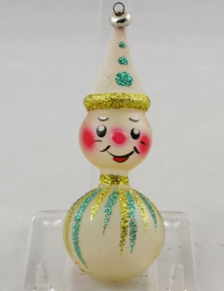 Vintage De Carlini Blown Glass Christmas Ornament 4 - 1/2 "