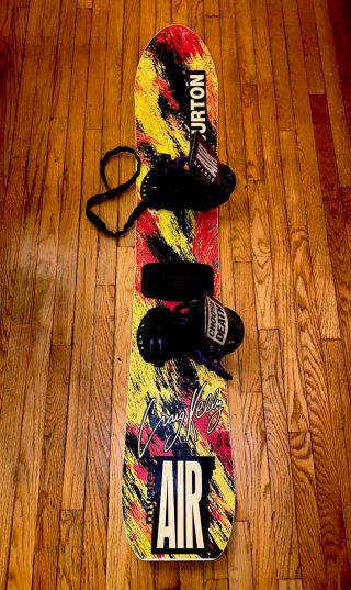 Vintage Craig Kelly Mystery Air Snowboard With Bindings V Plate