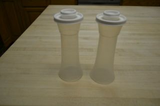 Vintage Tupperware Salt And Pepper Hourglass Shakers 6inch