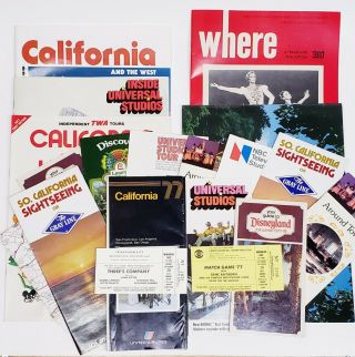 Vintage Disneyland / Socal / Universal Tour Guides Maps Studio Audience Tickets
