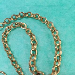 Antique French 18k Yellow Gold 12 1/2 Inch Watch Chain 14k Swivel 23.  59 Grams