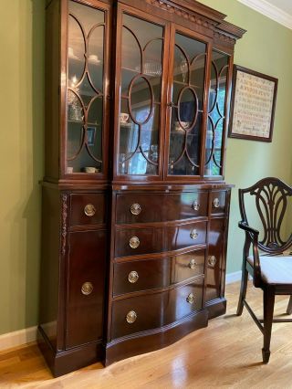 Antique Mahogany Dining Room Set - Table/8 chairs,  china cabinet,  buffet table 3
