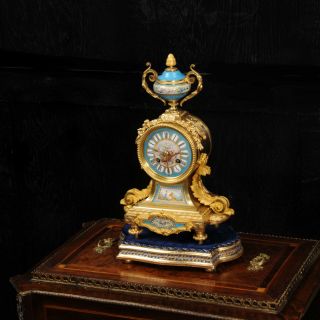 Japy Freres Ormolu And Sevres Porcelain Antique French Clock