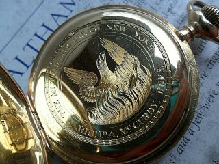 109,  Gram Solid 18k Gold Antique 1900 Waltham Riverside O/f 16s 17j Pocket Watch