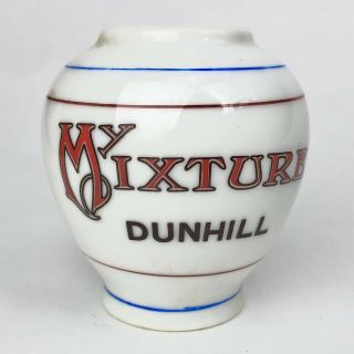 Vintage Dunhill My Mixture Smoking Candle Ginger Jar Ceramic Pipe Tobacco Ad