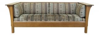 49940ec: Stickley Mission Oak Arts & Crafts Style Sofa