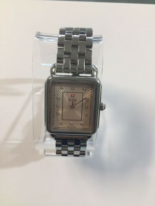 Michele Authentic Swiss Deco Ii Diamond Ladies Watch,  Mww06x00002