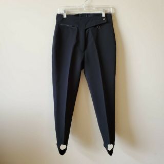 Vintage Obermeyer Womens Wool Blend Stirrup Ski Pants Black Size 10r