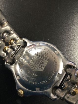 2 Tone Vintage 90 ' s Men ' s TAG Heuer Professional Quartz 200M Swiss Watch WG1125 5