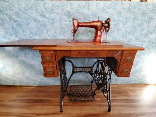 Antique Ornate Vintage 1916 Singer Treadle Sewing Machine Model 66