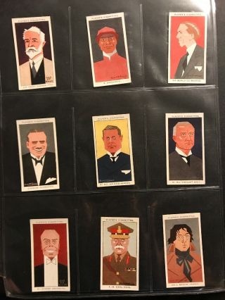 PLAYER 1926 (CELEBRITIES) FULL 50 CARD SET  STRAIGHT LINE CARICATURES 3