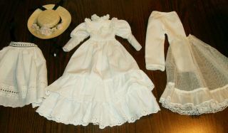 Vtg 1965 Victorian Southern Bell Dress Outfit 18 " Effanbee Doll Grand Dames? 6pc