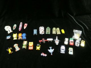 Vintage 31 Different Toy - Micro.  Cars,  Boats,  Planes,  Tanks,  Tractor Misc.  Tiny