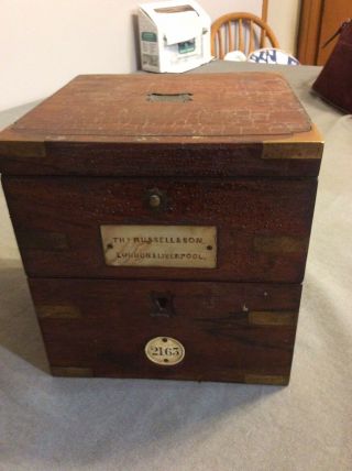 Marine Chronometer Tho Russell & Son London Makers To The Queen Parts