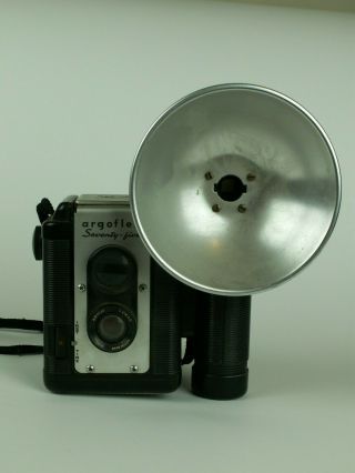 Vintage Argus Argoflex Camera Seventyfive Lumar Lens Medium Format Film & Flash