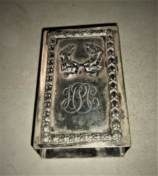 Vintage Sterling Silver Match Box Cover By Theodore Starr