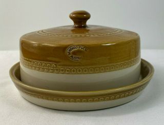 Bendigo Pottery Vintage Stoneware Covered Cheese Dish