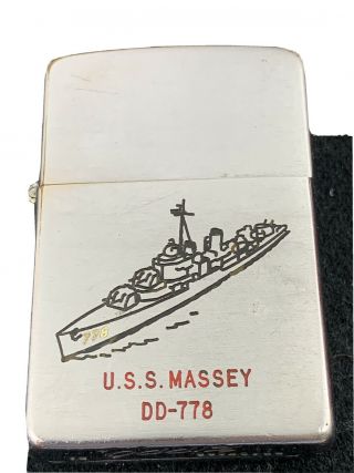1955 Zippo Lighter - U.  S.  S.  Massey Dd - 776 - U.  S.  Military Ship
