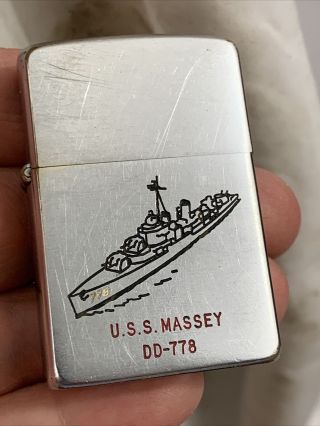1955 Zippo Lighter - U.  S.  S.  MASSEY DD - 776 - U.  S.  Military Ship 3
