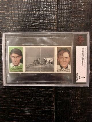 1912 Hassan Triple Folders T202 Christy Mathewson/fletcher Bvg 1