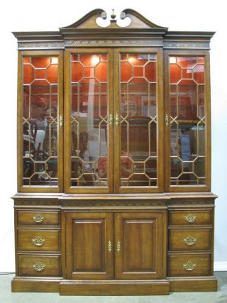 Pennsylvania House Solid Cherry Chippendale Style China Cabinet/breakfront