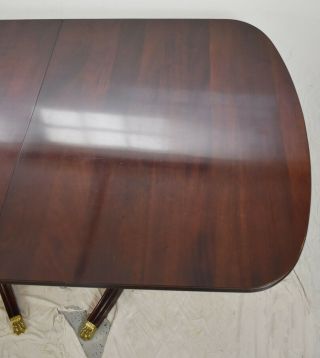 Kittinger Mahogany Chippendale Two Pedestal Dining Table with 4 Leaves Clawfoot 3