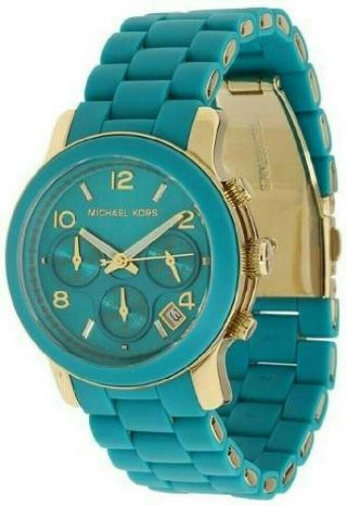 Michael Kors Runway Mk5266 Blue Wrist Watch For Women
