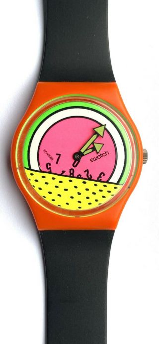 Rare Vintage 1985 Swatch Watch Breakdance Keith Haring - Inspired Pop Art Design