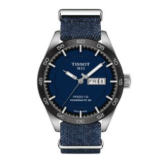 Tissot Swiss Prs516 Automatic Blue Dial Nylon Strap Watch T1004301704100