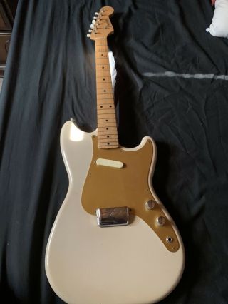 Vintage Unrestored 1956 Fender Musicmaster Electric Guitar With Case