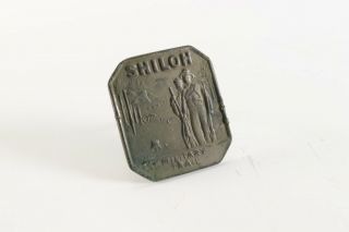 Vintage Shiloh Military Trail Civil War Metal Boy Scout Bsa Neckerchief Slide