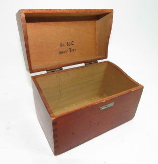 Vintage Globe Wernicke No.  83 - C Wood 3 X 5 Index Recipe Card File Box