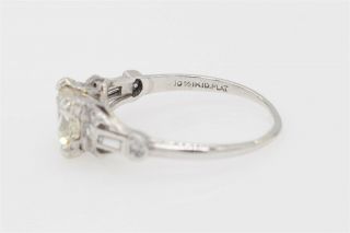 Antique 1920s $10,  000 1.  78ct VS Old Mine French Cut Platinum Wedding Ring 4