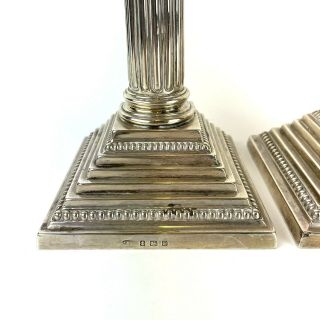 Large Sterling Silver Corinthian Column Candlesticks 31cm Britton Gould 3