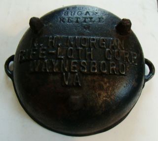 Vintage Virginia Metalcrafters Advertising Miniature " Sugar Kettle ",  Circa 1938
