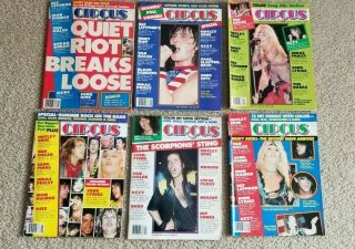 Vintage Circus Magazines1984 Motley Crue Def Lep Van Halen Quiet Riot Scorpions
